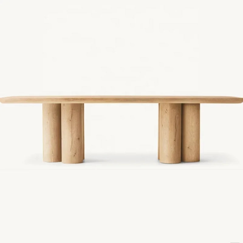 Elegant American Classic Solid Oak Dining Table - Customizable, Durable, Timeless Design