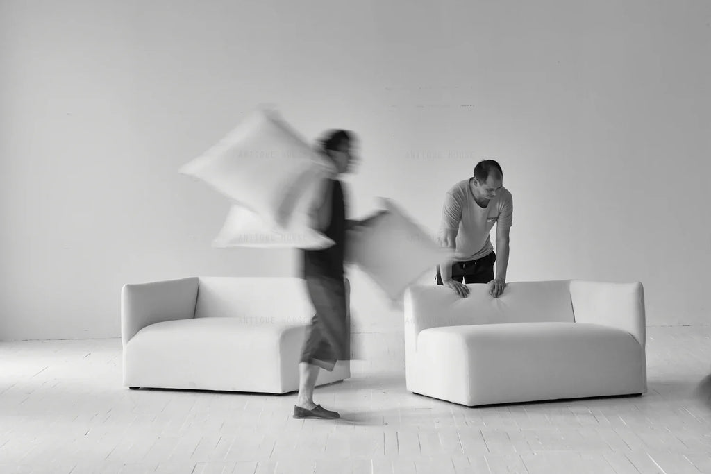 Minimalist Nordic Cloud Sectional Sofa: Modern Living Room Furniture Sleeper Couch Set