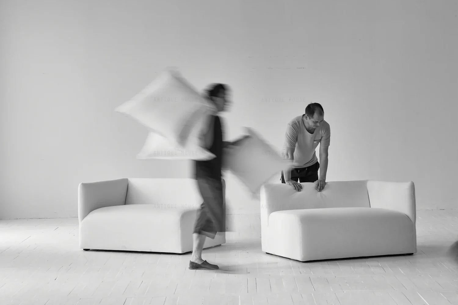 Minimalist Nordic Cloud Sectional Sofa: Modern Living Room Furniture Sleeper Couch Set