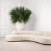 Luxurious Italian White Boucle Curved 6-Seat Living Room Sofa Set