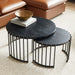 Elegant Natural Wood Nesting Coffee Table Set for Living Room Decor