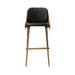 Modern Velvet Upholstered Metal Industrial Bar Stool for Kitchen