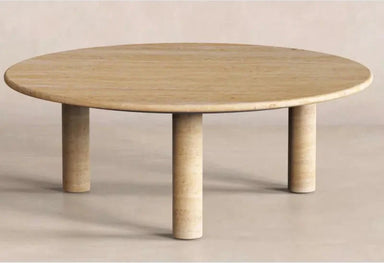 Luxurious Oval Natural Travertine Coffee Table for Contemporary Home Decor