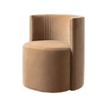 Luxurious Velvet Swivel Dining Chair: Modern Half-Round Back Accent Seating