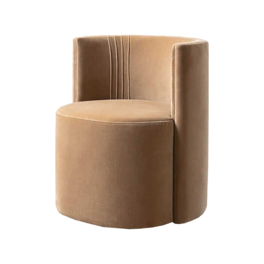 Luxurious Velvet Swivel Dining Chair: Modern Half-Round Back Accent Seating
