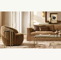 Nordic Modern Luxury Swivel Accent Sofa: Comfortable Single Leisure Living Room Chair