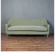 Elegant French Nordic Curved Back Sofa - Solid Oak Wood Frame, Linen Upholstery
