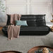 Luxury Modern Vintage 3-Seater Genuine Brown Leather Modular Living Room Sofa