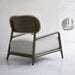 Stylish Modern White Linen Oak Frame Living Room Accent Occasional Chair