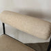 Modern Metal Frame Dining Chair, Pewter Texture Linen Upholstered Seat