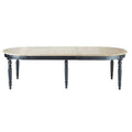 Elegant French Country Solid Oak Extendable Oval Dining Table - Farmhouse Design