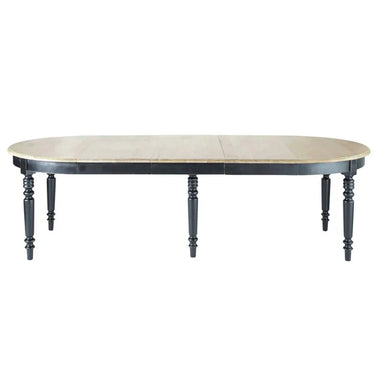 Elegant French Country Solid Oak Extendable Oval Dining Table - Farmhouse Design