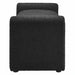 Chic Black Boucle Curved Bench Stool - Modern Wooden Accent Seating