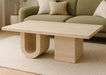 Elegant Natural Travertine Coffee Table for Modern Living Spaces, Unique Stone Design