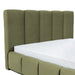 Luxurious Velvet Upholstered King Bed Frame with Sturdy Solid Oak Wood Base
