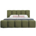 Luxurious Velvet Upholstered King Bed Frame with Sturdy Solid Oak Wood Base