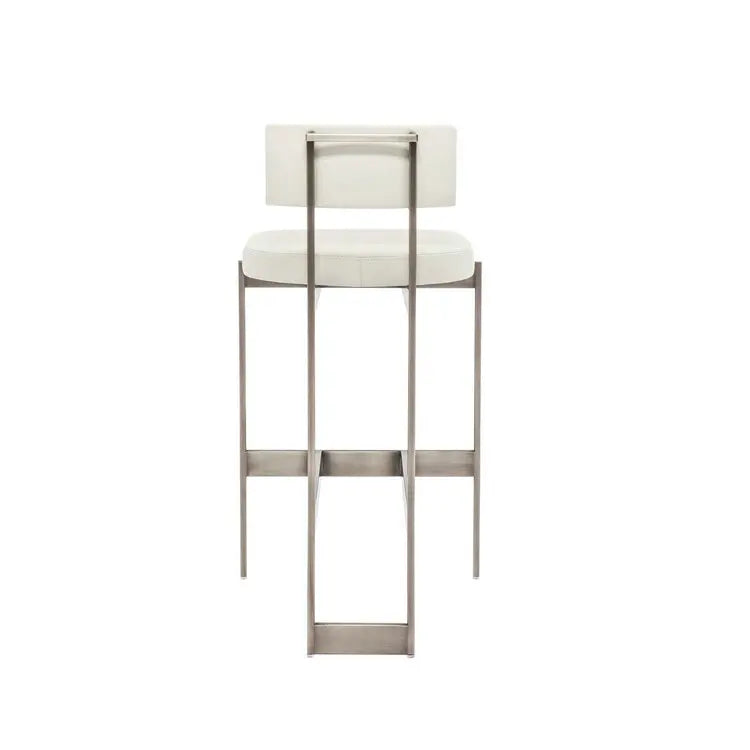 Luxury Modern Hand-Made Brass Gold Bar Stools, High Leather Kitchen & Commercial Furniture