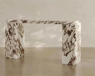Elegant Calacatta Viola Marble Console Table for Entryway Living Room Decor