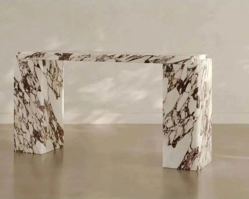 Elegant Calacatta Viola Marble Console Table for Entryway Living Room Decor