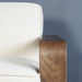 Stylish Modern Fabric Lounge Chair: Comfortable Oak Wood Frame Living Room Seating