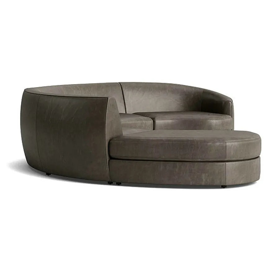 Luxurious Modern Curved Sectional Sofa, U-Shape Design, 7-Seater Floor Couch