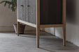 Elegant Scandinavian Solid Oak Sideboard: Minimalist 3-Door Living Room Storage Cabinet