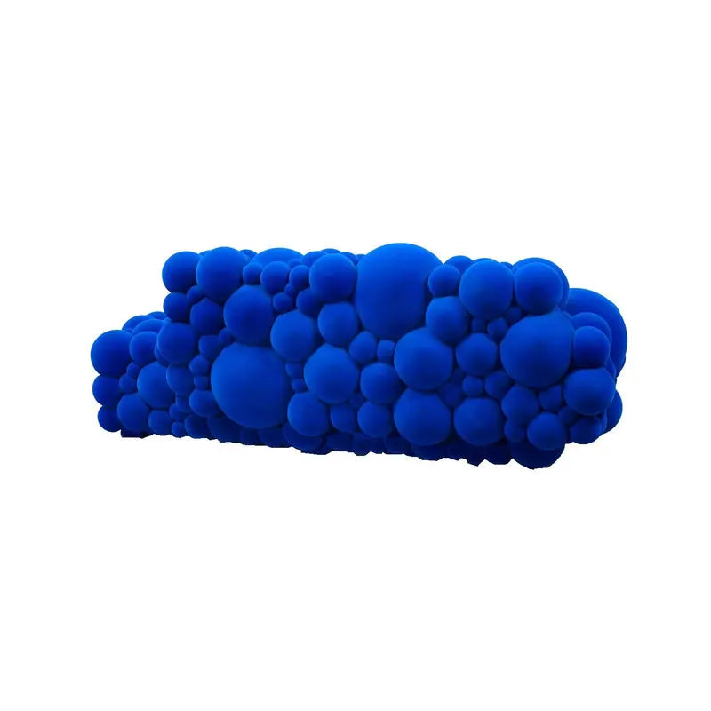Modern Blue Velvet Molecular Foam Floor Living Room Sofa Set