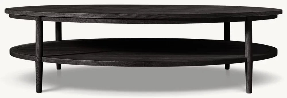 Modern Luxury Solid Wood Round Coffee Table for Elegant Living Rooms