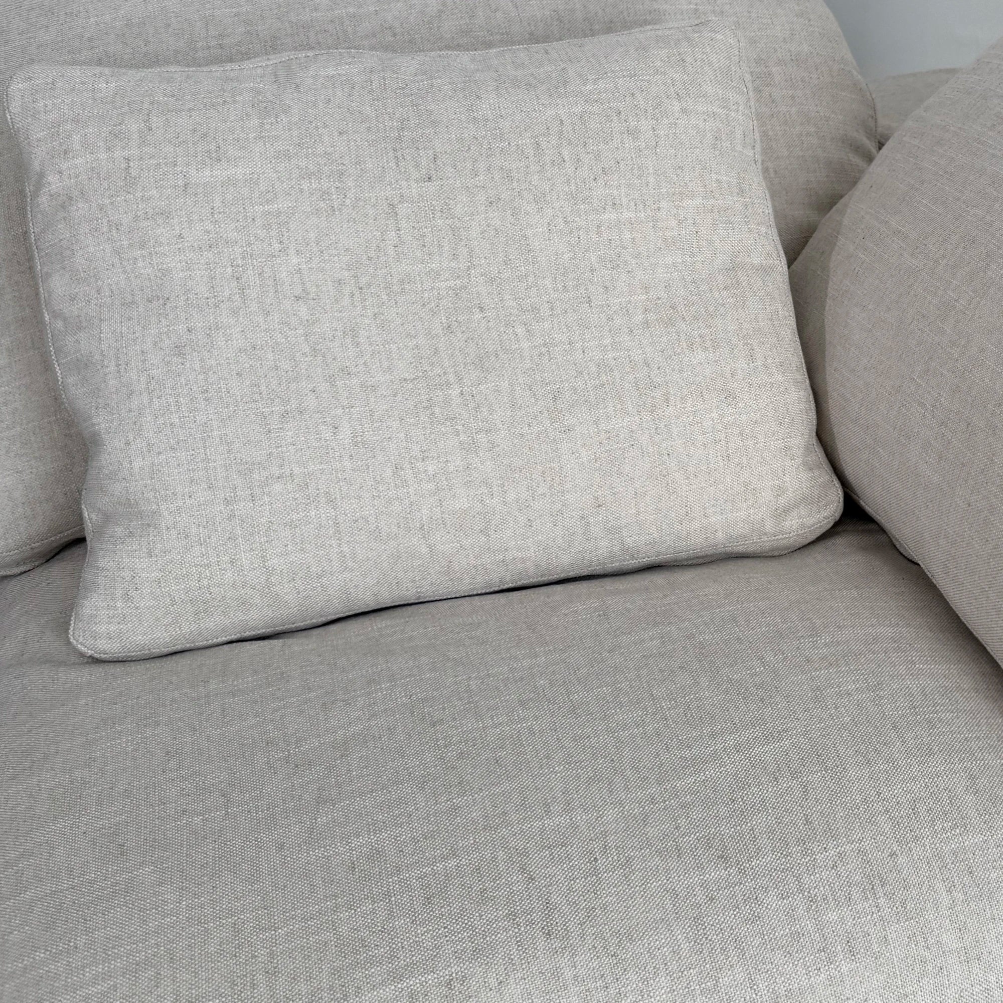 Plush Linen Modular Corner Chair: Modern Living Room Seating Comfort