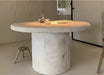 Elegant Round Travertine Dining Table for Modern Contemporary Home Decor