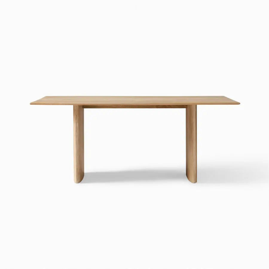 Nordic Solid Wood Extendable Live Edge Rectangular 8-Seater Dining Table