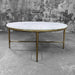 Premium Nordic Marble Top Coffee Table with Forged Metal Legs, Stylish Modern Design