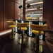 Luxury Modern Velvet Bar Stool with Stainless Steel Footrest