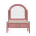 Pink Princess Wooden Vanity Table with Mirror & Stool Set