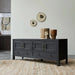 Modern Black Oak Sideboard Cabinet: Nordic Design Storage for Living Room