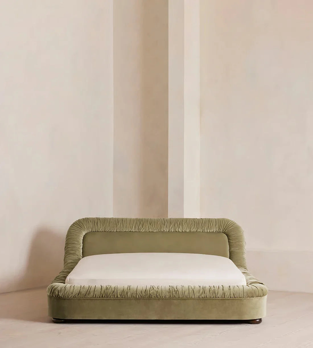 Luxury Handcrafted Velvet Platform Bed Frame - Comfortable, Modern, Solid Wood