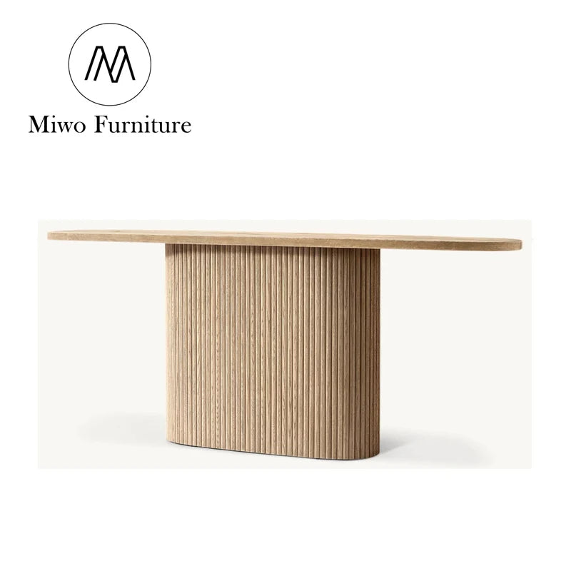 Handmade Luxury Solid Wood Modern Villa Passage Entryway Console Table