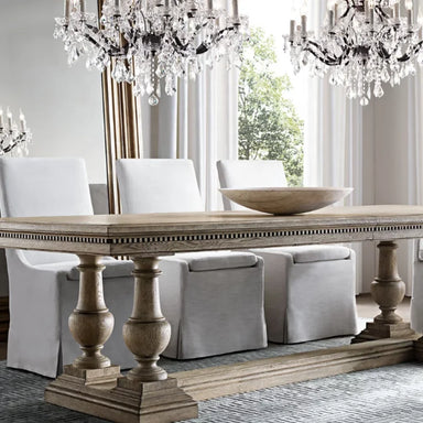 Elegant Solid Wood Rectangular Dining Table - Custom Sizes & Colors