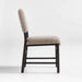 Luxurious Black Oak Gray Boucle Upholstered Modern Dining Side Chair