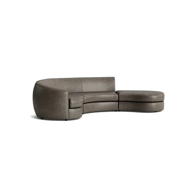 Luxury Curved Modular Sectional Sofa with Nubuck Fabric and Feather Fill