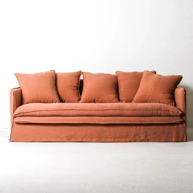 Modern Nordic Fabric Sectional 3-Seat Sofa with Luxury Slipcover Design