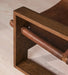 Luxury European Retro Leather Armchair: Handcrafted Solid Wood Living Room Lounge
