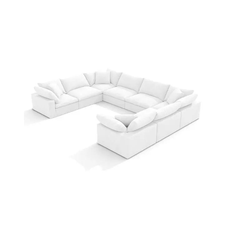 Luxury Boucle Down Feather Modular Cloud Sectional Sofa for Living Room