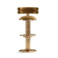 Luxury Modern Velvet Bar Stool with Stainless Steel Footrest