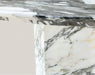 Elegant Arabescato White Marble Round Coffee Table for Modern Living Spaces