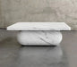 Elegant Carrara White Marble Rectangle Coffee Table for Modern Living Spaces