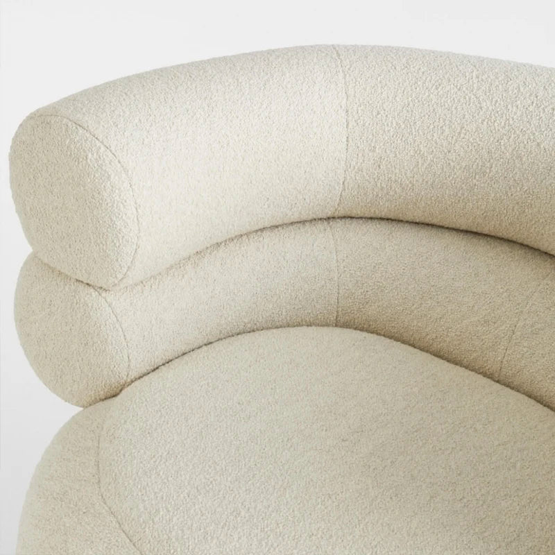 Chic Modern Boucle Accent Chair Cozy Living Room Lounge Furniture