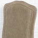 Elegant French Country Linen Upholstered Carved Oak Dining Chair Antique Style