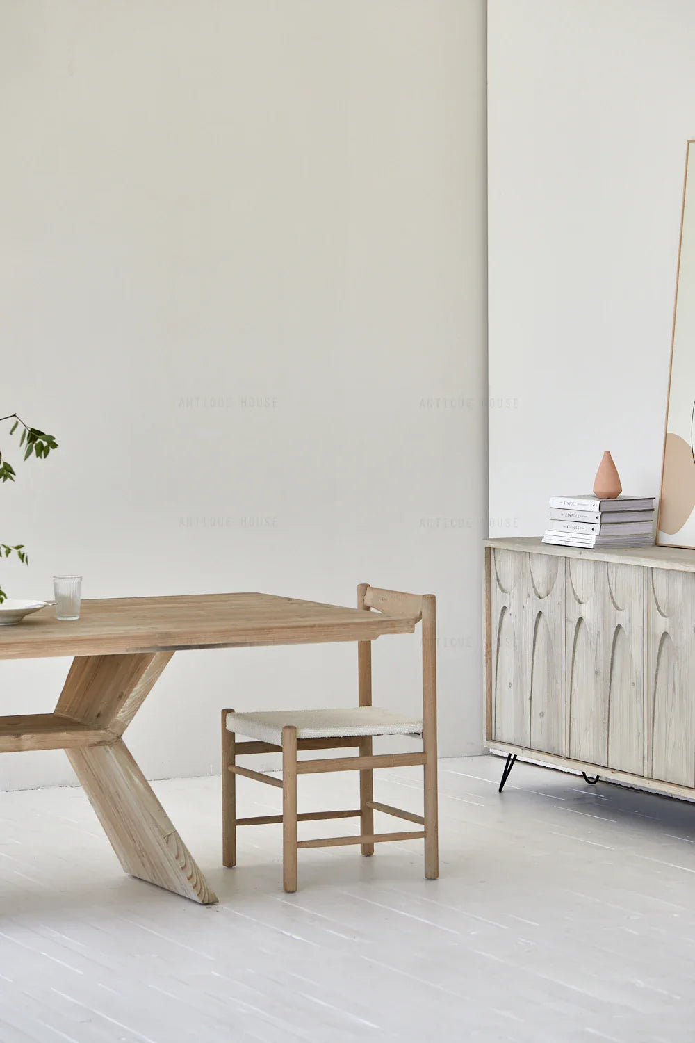 Timeless Rustic Recycled Pine Dining Table: Wabi Sabi Inspired 6-Seater Wood