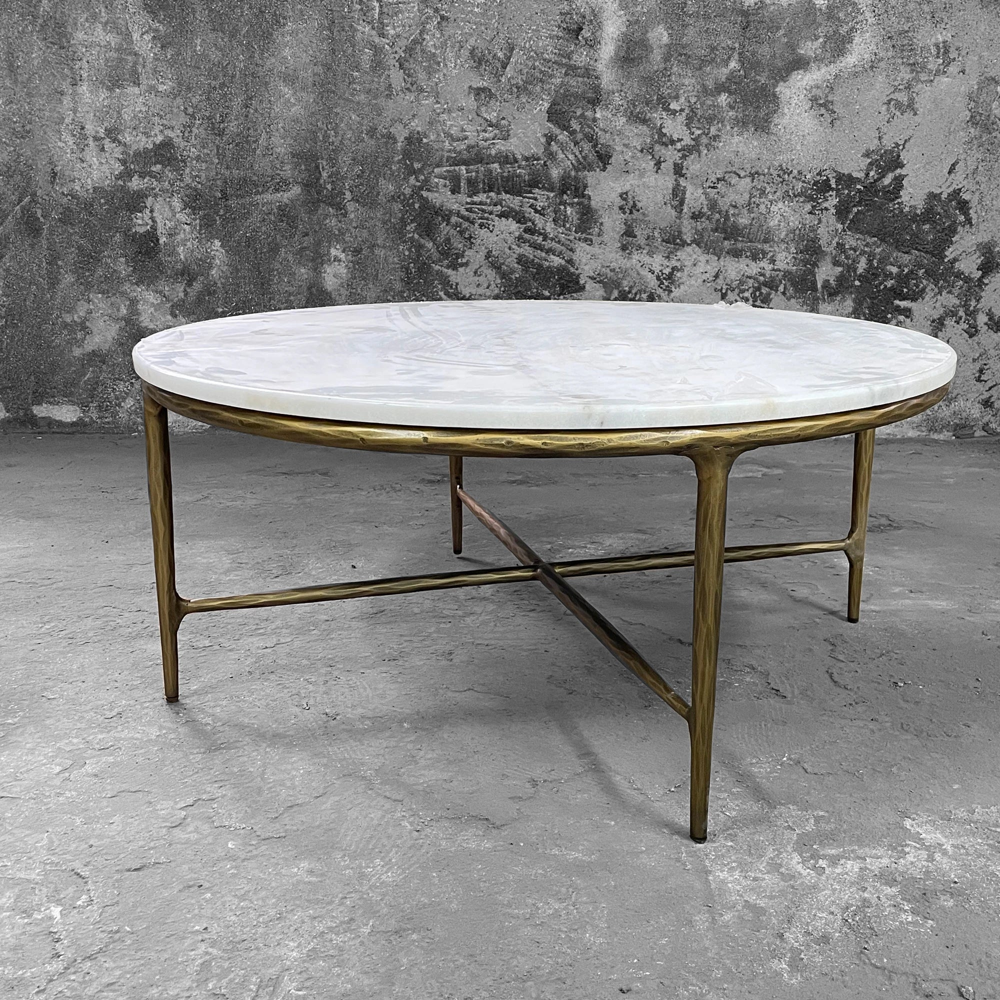 Premium Nordic Marble Top Coffee Table with Forged Metal Legs, Stylish Modern Design